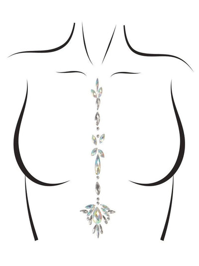Clear pearlescent body jewels. adhesive body stickers. - Sensual Sinsations
